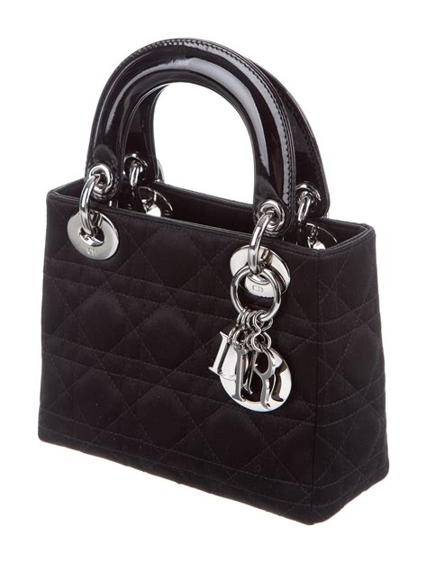 lady dior black glossy|micro lady dior bag.